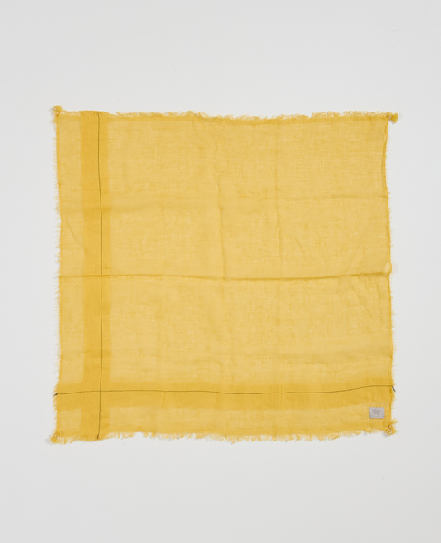 【NIMNIMDUAI/ニムニムデュアイ】ストール/PREMIUM LINEN GAUZE SQUARE 詳細画像 イエロー 7