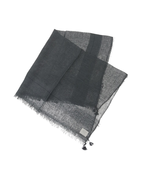 【NIMNIMDUAI/ニムニムデュアイ】ストール/PREMIUM LINEN GAUZE SQUARE 詳細画像 チャコールグレー 1