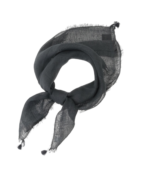 【NIMNIMDUAI/ニムニムデュアイ】ストール/PREMIUM LINEN GAUZE SQUARE 詳細画像 チャコールグレー 2