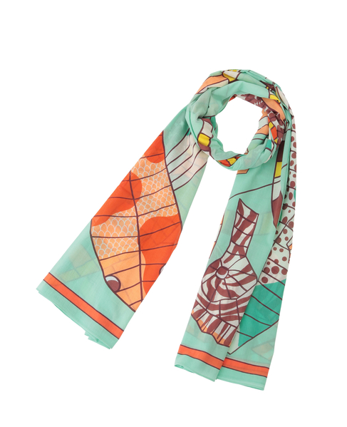 【INOUI EDITIONS/イヌイエディション】ストール/CERFS VOLANTS 詳細画像 ターコイズ 1