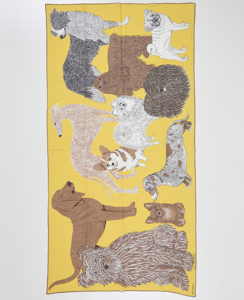 【INOUI EDITIONS/イヌイエディション】ストール/COTTON TOUTOU 詳細画像 イエロー 3