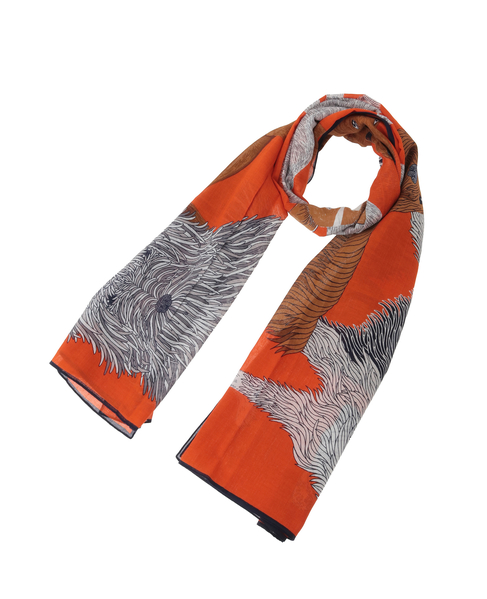 【INOUI EDITIONS/イヌイエディション】ストール/COTTON TOUTOU 詳細画像 オレンジ 1