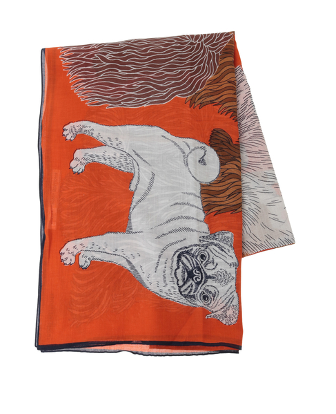 【INOUI EDITIONS/イヌイエディション】ストール/COTTON TOUTOU 詳細画像 オレンジ 2