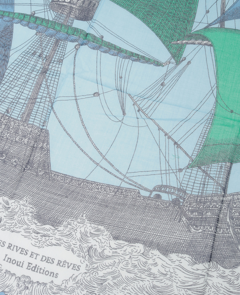 【INOUI EDITIONS/イヌイエディション】ストール/DES RIVES ET DESREVES 詳細画像 グリーン 5