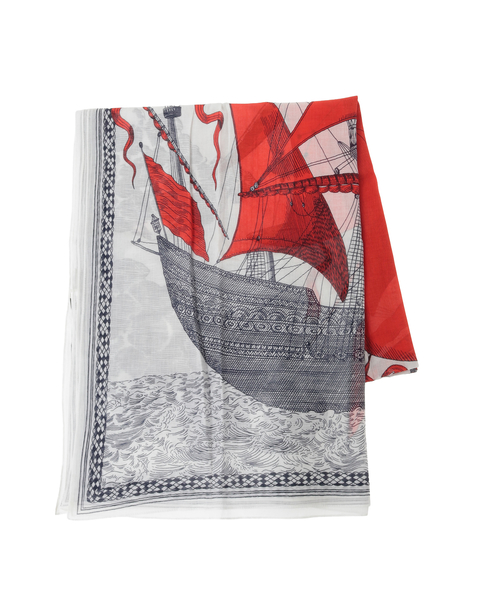 【INOUI EDITIONS/イヌイエディション】ストール/DES RIVES ET DESREVES 詳細画像 レッド 2