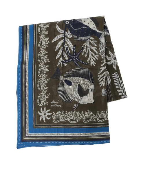 【INOUI EDITIONS/イヌイエディション】ストール/NEPTUNE 詳細画像 カーキ 2