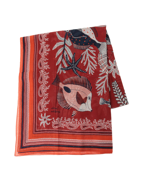 【INOUI EDITIONS/イヌイエディション】ストール/NEPTUNE 詳細画像 レッド 2