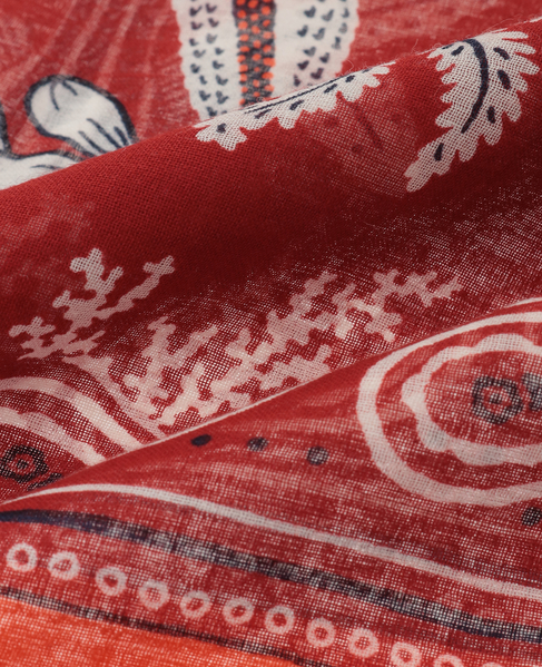 【INOUI EDITIONS/イヌイエディション】ストール/NEPTUNE 詳細画像 レッド 6