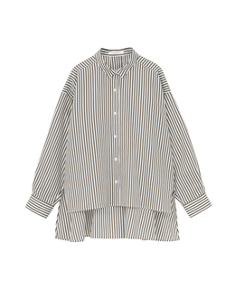 80タイプライター/CALVIAストライプレギュラーカラーシャツ