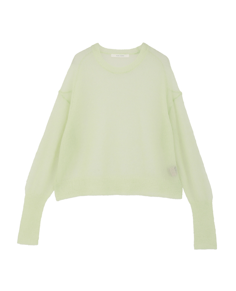 ライトモヘアウールKNショートクループルオーバー 詳細画像 グリーン 1