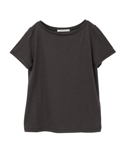 ヴィンテージプレーティングジャージーボートネックTシャツ