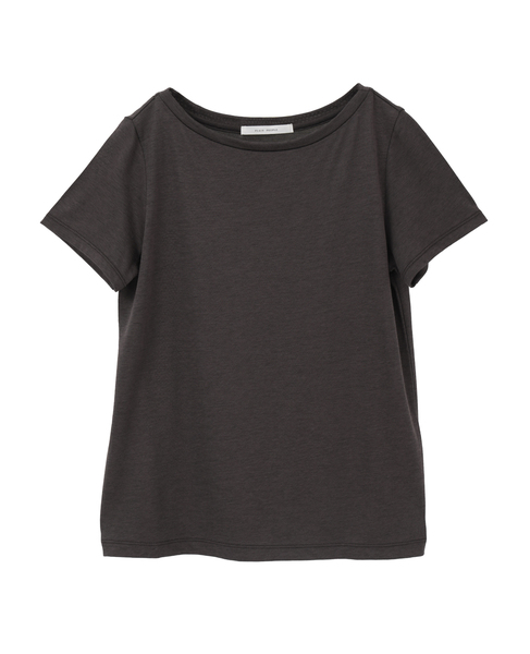 ヴィンテージプレーティングジャージーボートネックTシャツ 詳細画像 ブラウン 1
