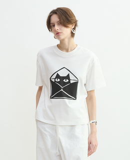 キャットプリントTシャツ