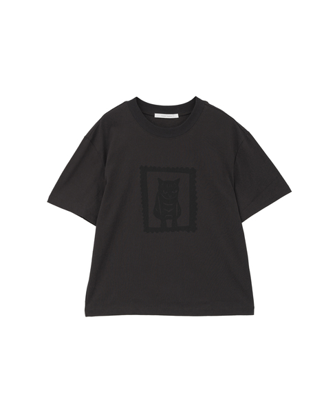 キャットプリントTシャツ 詳細画像 チャコールグレーA 1