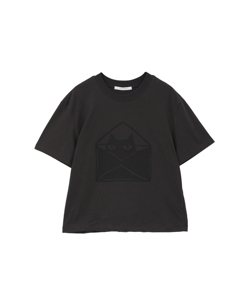 キャットプリントTシャツ 詳細画像 チャコールグレーB 1