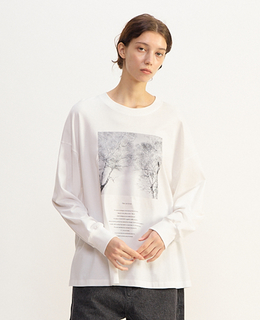 コットン天竺フォトプリントTシャツ