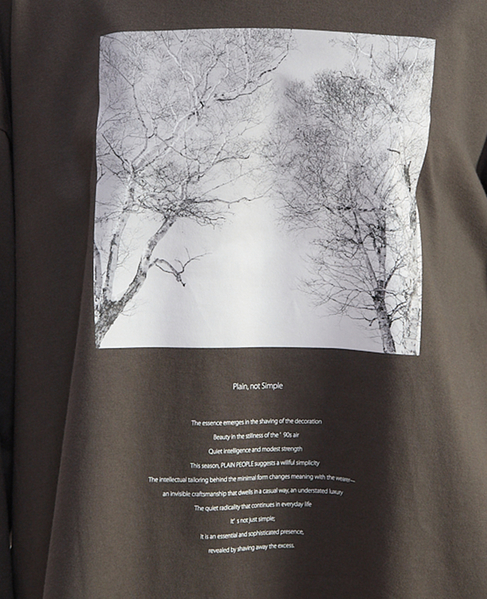 コットン天竺フォトプリントTシャツ 詳細画像 グレー 5