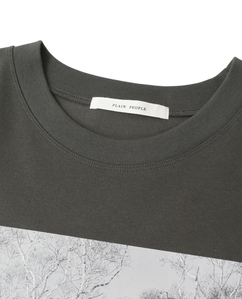 コットン天竺フォトプリントTシャツ 詳細画像 グレー 8