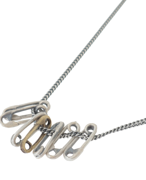 【MC Mathias Chaize/マティアス・シェーズ】ネックレス/NK-157 NECKLACE SILVER CHAINS WITH PINS 詳細画像 ブロンズ 5