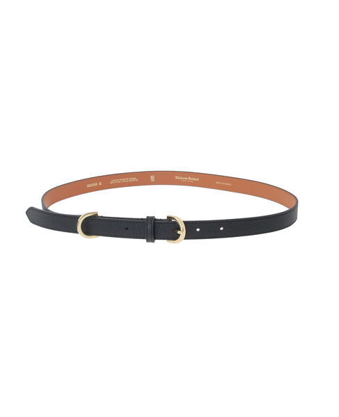 【MAISON BOINET/メゾンボワネ】ベルト/Mathide - 20mm Buckle: Gold 詳細画像 ブラック 1