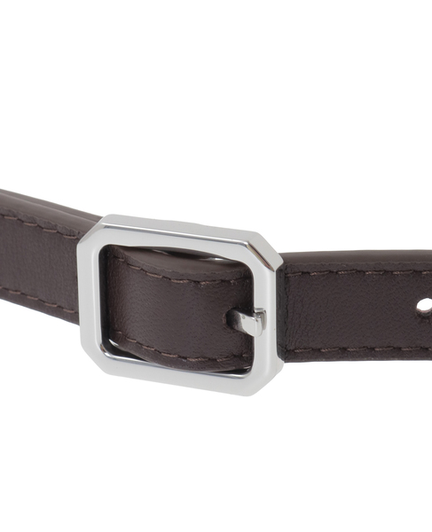 【MAISON BOINET/メゾンボワネ】ベルト/Nina - 15mm Buckle: Silver 詳細画像 ブラウン 4