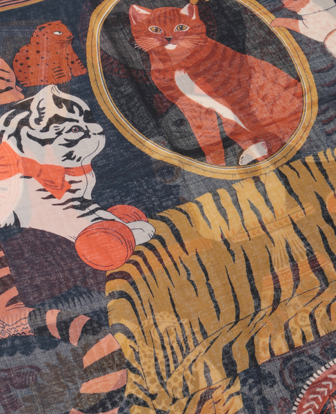 【INOUI EDITIONS/イヌイエディション】ストール/SCARF 70 COLLECTIONNEUR 詳細画像 ブルー 5