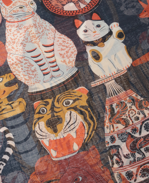 【INOUI EDITIONS/イヌイエディション】ストール/SCARF 70 COLLECTIONNEUR 詳細画像 ブルー 6