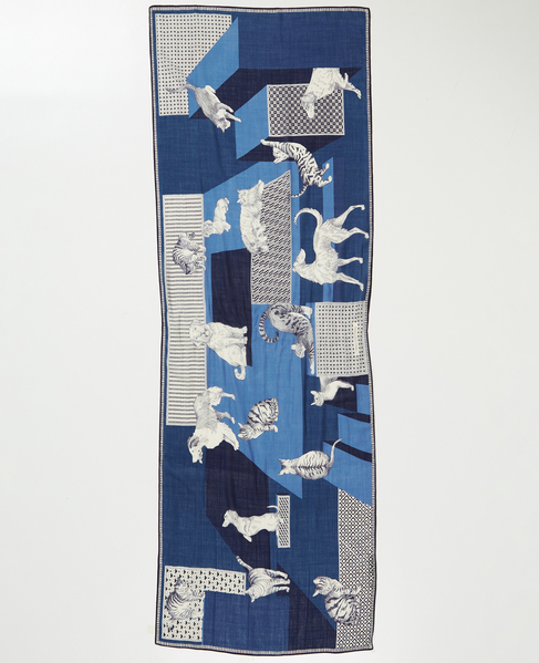 【INOUI EDITIONS/イヌイエディション】ストール/SCARF 70 LES CHERIS 詳細画像 ブルー 3