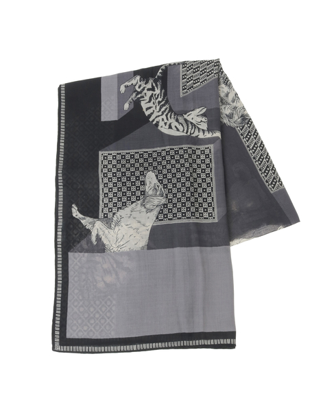 【INOUI EDITIONS/イヌイエディション】ストール/SCARF 70 LES CHERIS 詳細画像 ブラック 2
