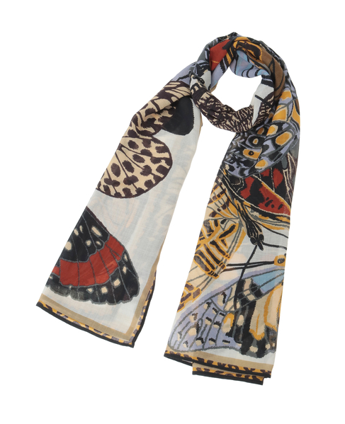 【INOUI EDITIONS/イヌイエディション】ストール/SCARF 70 PAPILLONS 詳細画像 ホワイト 1