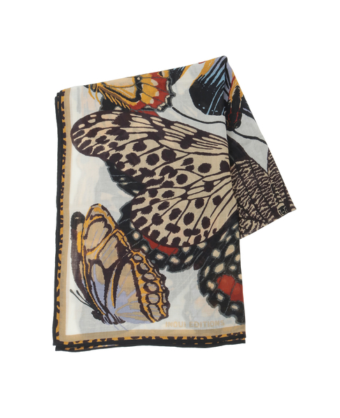 【INOUI EDITIONS/イヌイエディション】ストール/SCARF 70 PAPILLONS 詳細画像 ホワイト 2