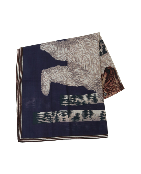 【INOUI EDITIONS/イヌイエディション】スカーフ/SCARF 100 OURS 詳細画像 ネイビー 3