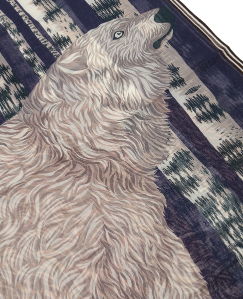 【INOUI EDITIONS/イヌイエディション】スカーフ/SCARF 100 OURS 詳細画像 ネイビー 6
