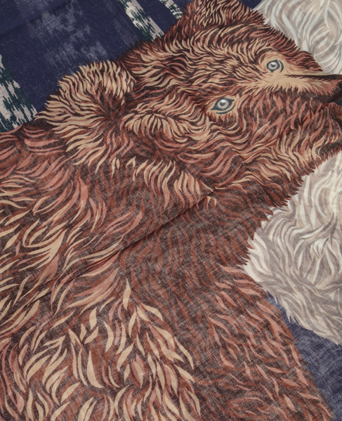 【INOUI EDITIONS/イヌイエディション】スカーフ/SCARF 100 OURS 詳細画像 ネイビー 7