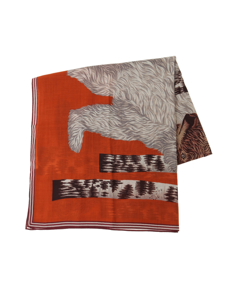 【INOUI EDITIONS/イヌイエディション】スカーフ/SCARF 100 OURS 詳細画像 オレンジ 3