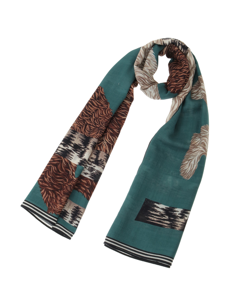【INOUI EDITIONS/イヌイエディション】スカーフ/SCARF 100 OURS 詳細画像 グリーン 1