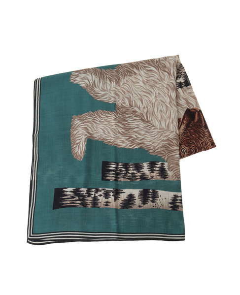 【INOUI EDITIONS/イヌイエディション】スカーフ/SCARF 100 OURS 詳細画像 グリーン 3