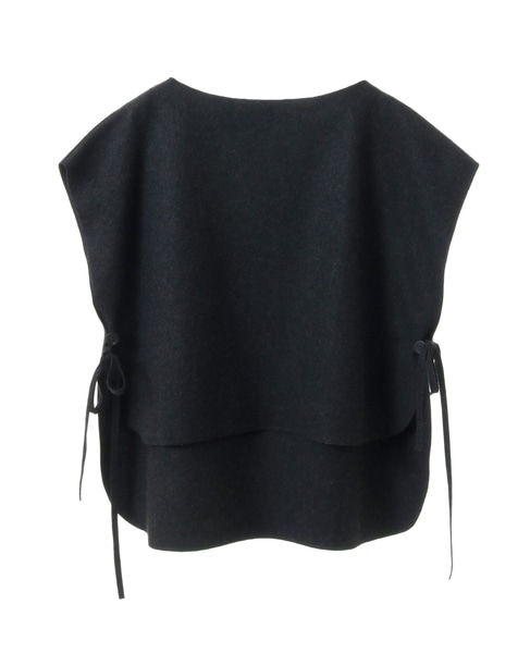 【ESLOW】TOP MELTON PONCHO 詳細画像 チャコールグレー 1