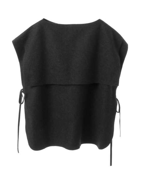 【ESLOW】TOP MELTON PONCHO 詳細画像 チャコールグレー 2