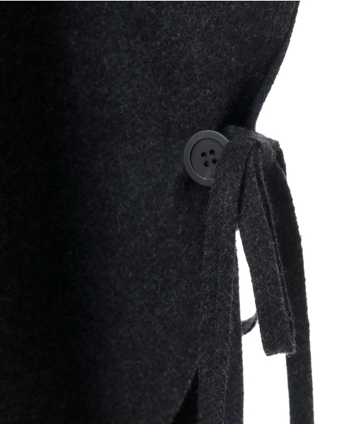【ESLOW】TOP MELTON PONCHO 詳細画像 チャコールグレー 5