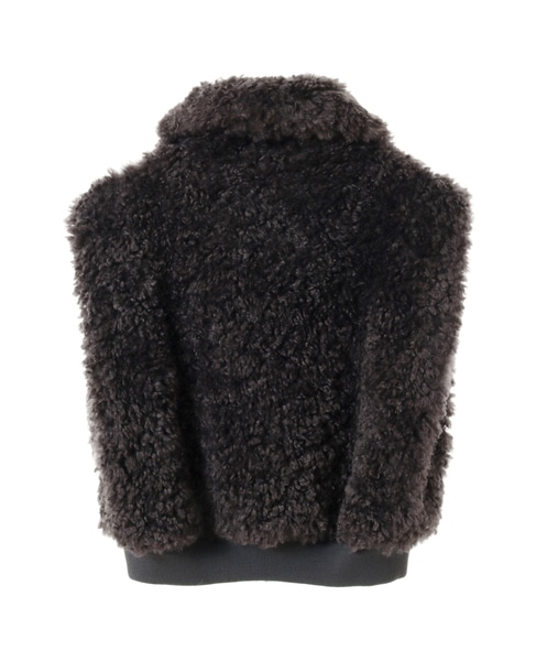 【ESLOW】SHEEP FUR SLEEVELESS JACKET 詳細画像 グレー 2