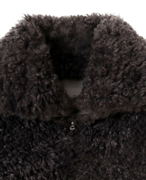 【ESLOW】SHEEP FUR SLEEVELESS JACKET 詳細画像 グレー 4