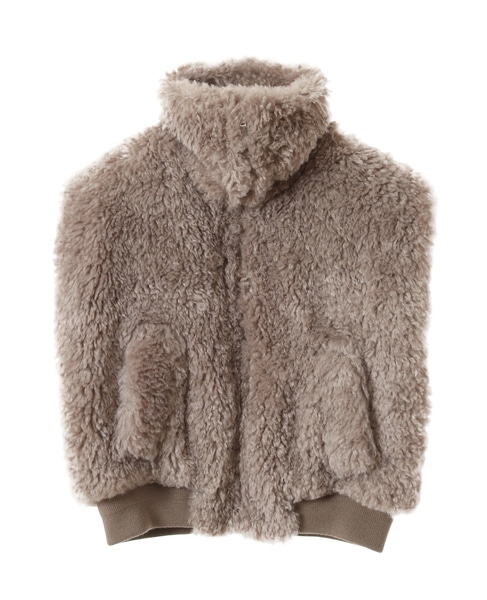 【ESLOW】SHEEP FUR SLEEVELESS JACKET 詳細画像 ベージュ 3