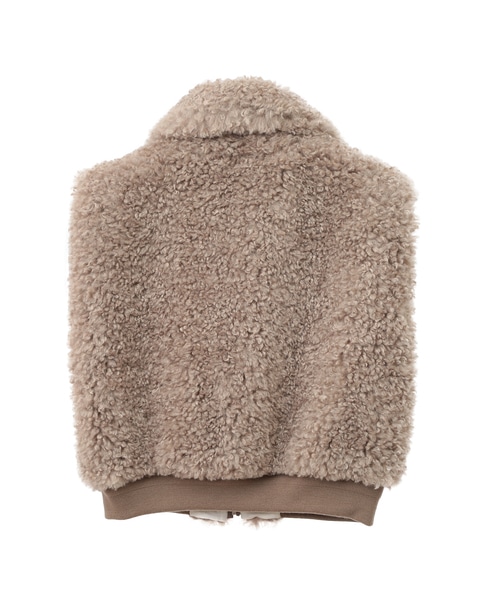 【ESLOW】SHEEP FUR SLEEVELESS JACKET 詳細画像 ベージュ 8