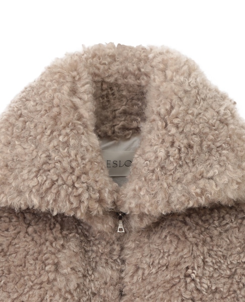 【ESLOW】SHEEP FUR SLEEVELESS JACKET 詳細画像 ベージュ 9