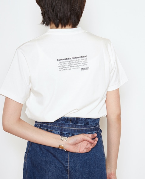 CURRENTAGE/刺繍Tシャツ 詳細画像 ホワイト 4