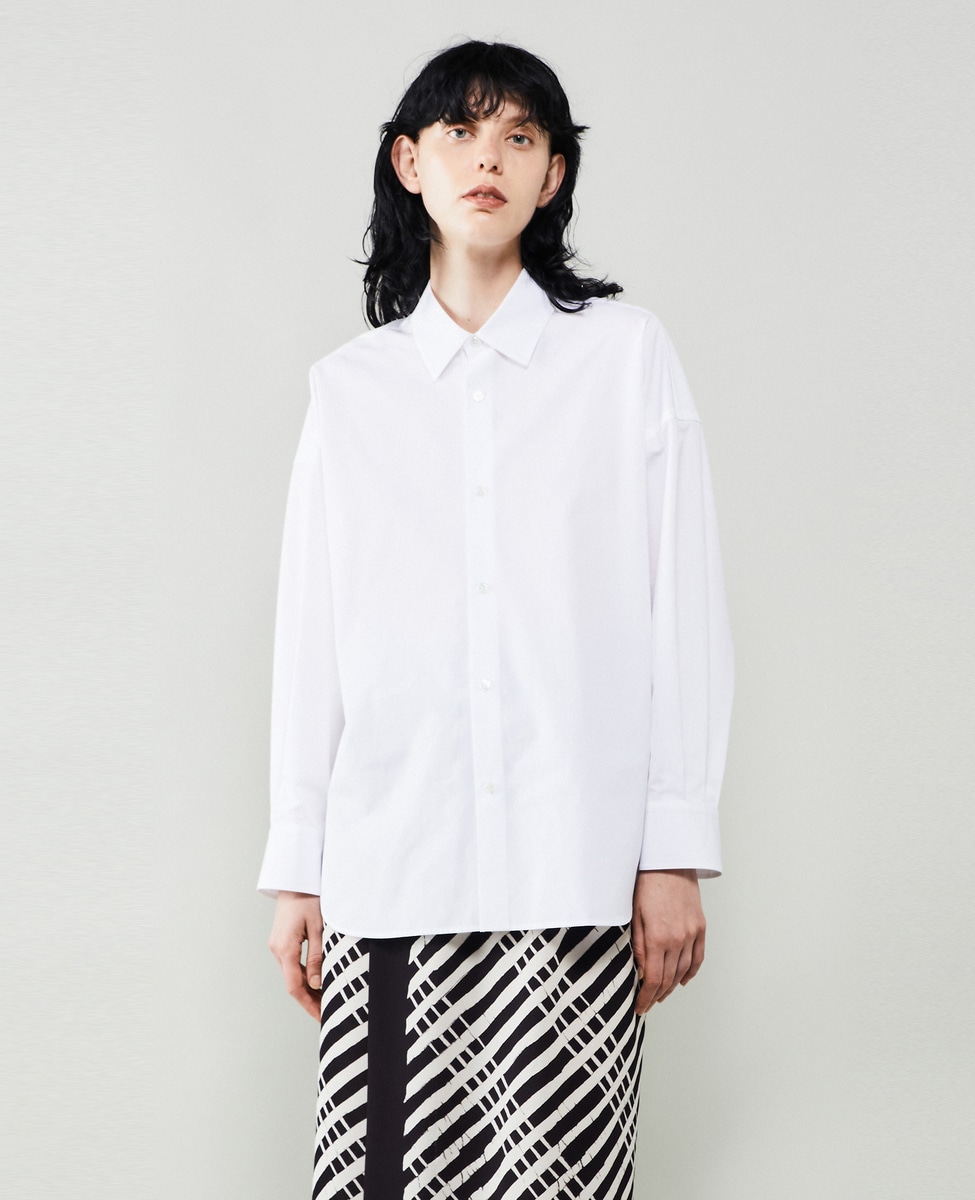 CURRENTAGE/SHIRTS CLOTH レギュラーカラーシャツ 詳細画像 ホワイト 1