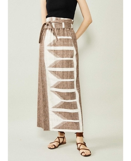 CURRENTAGE/Jacquard Wrap style skirt