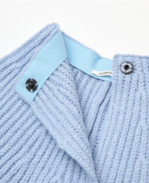 CURRENTAGE/Ridge knitting  Collar knit 詳細画像 ブルー 4