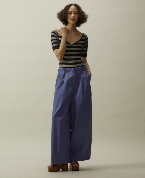 CURRENTAGE/Suspenders Wide Pants 詳細画像 ブルー 1